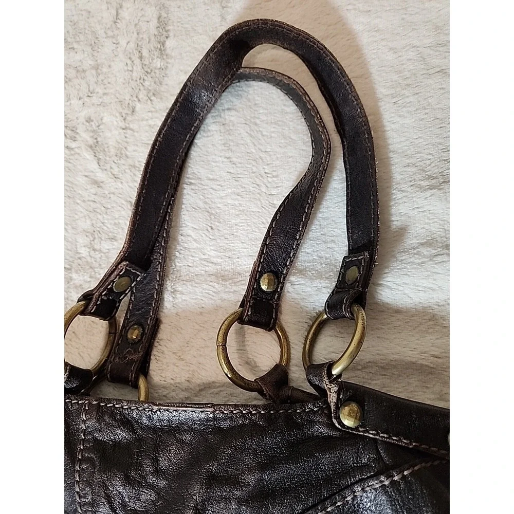 Fossil Vintage Patchwork Leather Hobo Shoulder Bag Slouchy‎ Tote 90s Y2K
